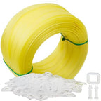 Box Packing Strapping Tool, Polypropylene Pallet/Box Strapping kit: 330' x 1/2'' Strapping and 100 pcs Plastic Buckles,Manual Packing