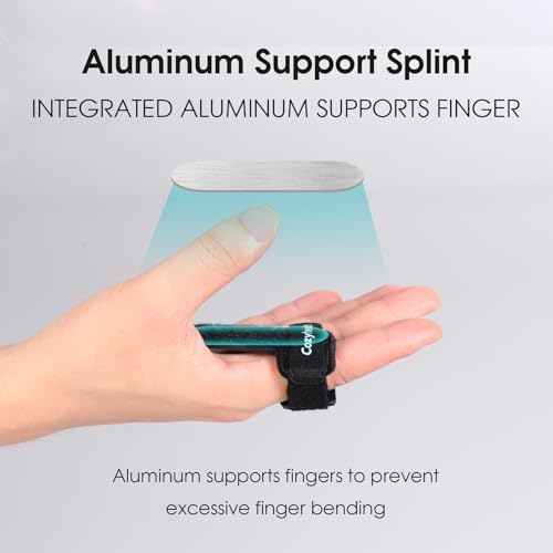 Trigger Finger Splint(2 Pack)Support Brace for Middle, Ring, Index, Thumb and Pinky Straightening Curved, Bent, Locked Stenosing Tenosynovitis Hands Tendon Lock Release Stabilizer Knuckle Wrap (Medium)