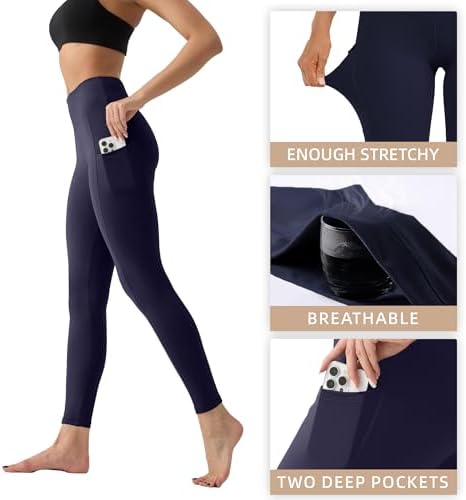 CHANAN High Waisted Leggings for Women No See Through Tummy Control Buttery Soft Yoga Pants for Workout Athletic Running