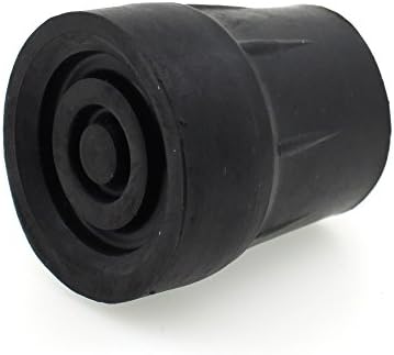 Qty: 4 Pcs - 1" (25mm) Heavy Duty Rubber Tips for Walking Canes, Crutches, Walking Frames, Zimmer Frames etc - Black - by Lifeswonderful