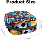 Sanitary Napkin Storage Bag, Zipper Period Pouch for Teen Girls Women, Portable Menstrual Tampons Collect Bags Soccer Football