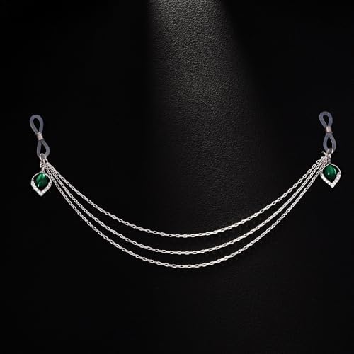 Emerald Crystal Dangle Fake Nipple Rings Body Chains Adjustable Non Piercing Nipple Noose Bra Chest Nipple Chains Sexy Clothes Accessories for Women