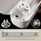 Plastic Wrap Dispenser With Cutter, Reusable Cling Film Dispenser, Cling Wrap Dispenser With Slide Cutter, Also For Aluminum Foil, Tin Foil, Baking Paper (L)