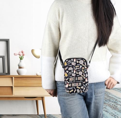 G2TUP Diabetes Insulin Crossbody Bag Diabetes Awareness Gifts Just A Gil That Needs Insulin Shoulder Bag Diabetic Supply Kit