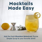 Bluestem Botanicals Organic Thyme Simple Syrup, 8 oz, Cocktail and Mocktail Mixer for Drinks, Non-Alcoholic