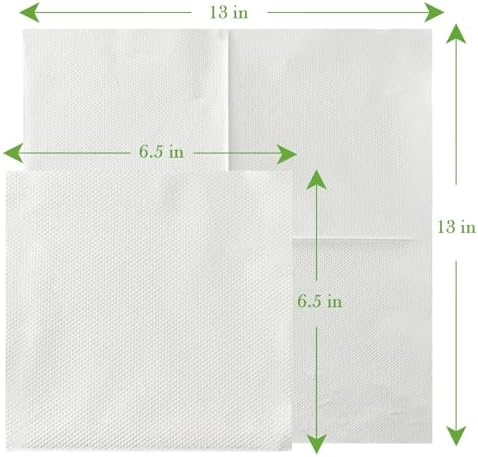 ECOLipak Lunch Napkins Bulk, 1000 Count Everyday Paper Napkins, 6.5×6.5 Inch Folded, 2-Ply Soft And Absorbent for Dinner, Gathering, Bar, Restaurants(13×13 Inch Unfolded)