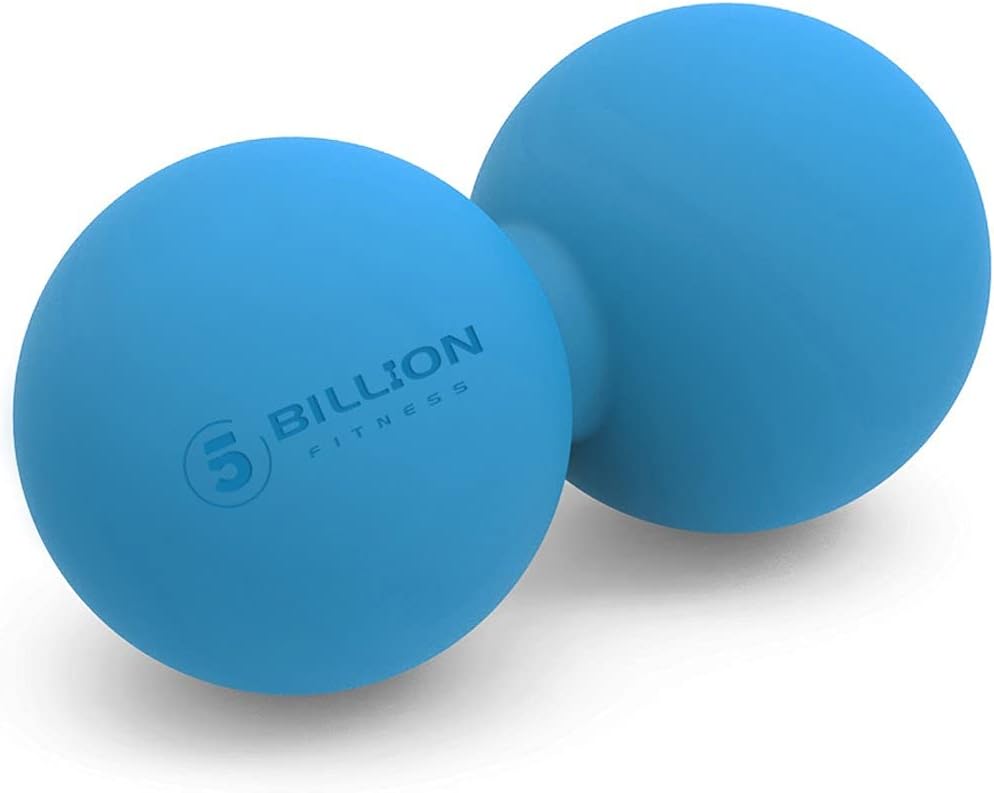 5BILLION Peanut Massage Ball - Double Lacrosse Massage Ball & Mobility Ball for Physical Therapy - Deep Tissue Massage Tool for Myofascial Release, Muscle Relaxer, Acupoint Massage (Black)