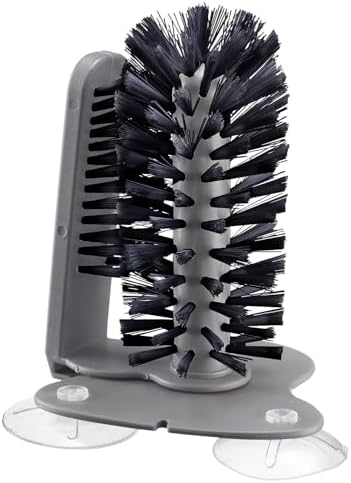 Westmark Glass Dish Brush with Suction Base - Practical Glass Brush for Effortless Cleaning of Glasses, No Slipping, Catering or Private Bar Accessories - BPA Free