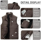 Men's Lightweight Vest Softshell Outerwear Windproof Sleeveless Jacket for Golf Running Hiking