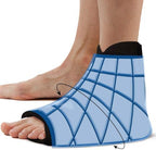 Polar Ice Foot/Ankle Wrap - Compression Foot & Ankle Ice Pack Wrap - Reusable Ankle & Foot Ice Wrap - Flexible Ice Packs for Injuries - Black