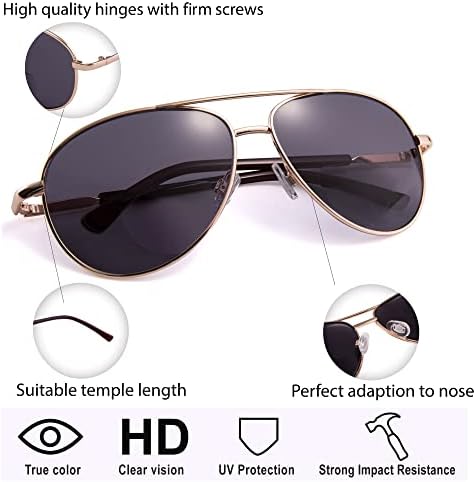 EYEGUARD Unisex Classic Style Bifocal Sunglasses Readers with Lens UV400 Protection Outdoor Reading Glasses for Men and Women