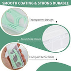 2Pack Travel Case Compatible with Plackers - Dental Floss Pick Travel Case, Refillable and Portable Floss Pick Holder, Clear Plastic Flosser Dispenser, Perfect for Hotels, Dinners and Appointments
