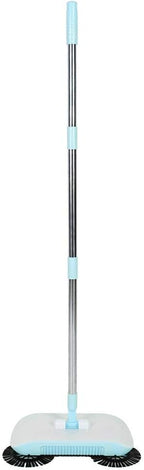 Hand Push Sweeper, Household Hand Sweeping Machine, Non Electric Sweeper Mop Broom Dustpan Floor Cleaning Tools for Cleaning Hair, Fruit Shell, Dust, etc - Angle Changable Freely(Blue)