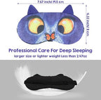 4 Pcs Funny Sleep Mask Cute Animal Blindfolds Soft Adjustable Sleeping Eyeshade Travel Nap Eye Cover for Men Women Plane Game Night Sleeping Cat Dog Pattern