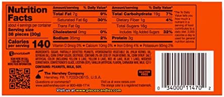 REESE'S PIECES Peanut Butter in a Crunchy Shell, Candy Boxes, 4 oz (12 Count)