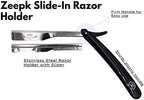 2 pcs Barber Razor Holder Shaving Knife Straight Razor with Disposable Blades with 10 Blades