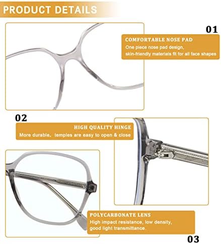 DUCO Superlight Blue Light Blocking Computer Reading Video and Gaming Eyewear Glasses DC5207