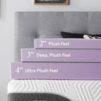 Lucid 3 Inch Lavender Memory Foam Mattress Topper, Twin XL Size – Essential Oil Infusion – Deep Plush Feel, Pressure-Relieving Bed Topper – Ventilated and Breathable – CertiPur Certified