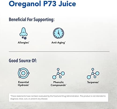 NORTH AMERICAN HERB & SPICE Oreganol P73 Juice - 12 fl oz - Wild Oregano Oil - Heart & Digestive Health - Kidney, Pancreas & Liver Support - Non-GMO - 173 Servings