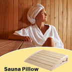 bangminda Sauna Headrest,Wooden Head Rest,Ergonomic Neck Pillow Head Support for Sauna Room,Sauna Supplies Accessories