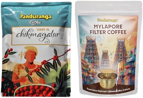 Panduranga Coffee | Made in Chikmagalur + Mylapore Filter coffee combo 500g (Pack of 2)