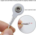 4 Pcs Electrode Lead Wire Adapters, Convert 2mm Pin to 3.5mm Snap - Compatible with TENS EMS Units (4)