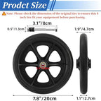 Covzoe 4 Pack 8 Inch Replacement Wheelchair Wheels, Wear Resistant Walker Wheels PU Tires, Anti-Slip Cast Roller Wheel for Most Floors, Black