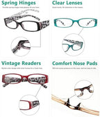 Eyekepper 10 Pack Reading Glasses Floral Patterned Readers Women Inlcude Reader Sunglasses +0.50