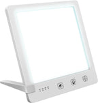 Light Therapy Lamp - 10000 Lux HappyLight, UV-Free LED Bright White Light with Adjustable Brightness, Timer & Stand - Boost Mood, Energy & Focus for Home Office Desk and Bedside