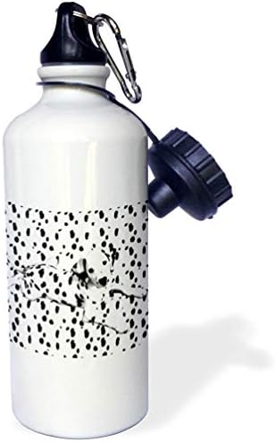 3dRose "Dalmatian, Spots On Spots" Sports Water Bottle, 21 oz, White