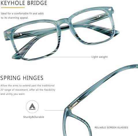 Vintage Square Progressive Multifocal Presbyopic Glasses, Photochromic Gray Sunglasses for Men Women Readers (Slate Blue,+0.00/+2.00 Magnification)