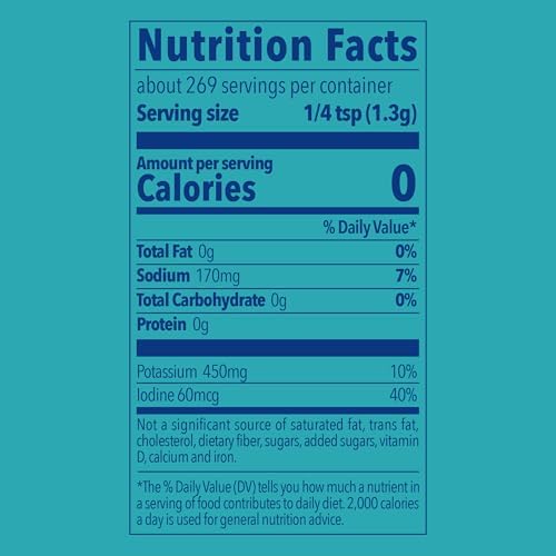 LOSALT – Reduced Sodium Salt | Iodized | Great Tasting Salt Alternative/Substitute with 66% less sodium | 12.3oz/350g tub (Pack of 6)