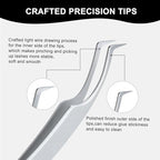 Ms.Queen Eyelash Extension Tweezers,Precision Fine Tip Grip Lash Tweezers for Individual and Volume Eyelash Extensions