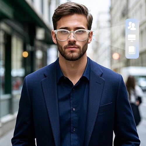 Progressive Multifocal Reading Glasses for Women Men Square Blue Light Blocking Classic Half Frame Computer Readers