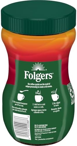 Folgers Classic Decaf Instant Coffee, 8 Ounce