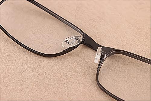Push in Glasses Nose Pads,5 Pairs Eyeglasses Replacement Nose Piece,Oval Soft Silicone Nose Guards Anti-Slip Eye Pads(Clear,14mm)