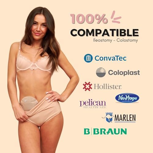 SIIL Ostomy Panty, Colostomy Bag Covers Underwear for Women with Stoma Pocket for Ostomy Bag Support, Colostomy Ileostomy