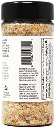 Badia Citrus Salt, 7 oz – Zesty Blend of Sea Salt with Lemon and Orange – Perfect for Seafood, Grilled Vegetables, Poultry and Cocktails
