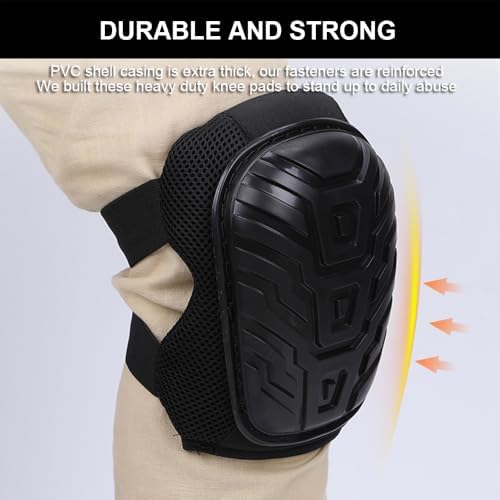SUJAYU Work Knee Pads for Men Construction, Gardening Knee Pads for Work, Kneepads for Construction, Rodilleras de Trabajo Rodilleras Para Dolor de Rodillas (Yellow)