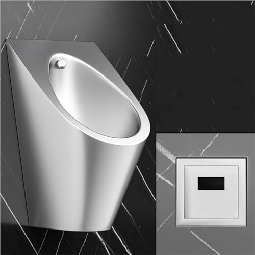 304 Stainless Steel Male Urinal,Wall Mounted Adult Automatic Sensor(Silver)