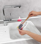 WENKO Washing Brush, Silicone, Gray, 30 x 4.5 x 4.5 cm
