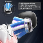 Electric Toothbrush for Adults,Wave Oscillation & Vibration Sonic Tooth Brush,BASS-Brushing Technique Travel Rechargeable Toothbrushes with 4 Soft Bristle Replace Heads,Gifts for Men Women