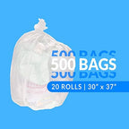 Reli. SuperValue 16-25 Gallon Trash Bags (500 Count Bulk) Clear Garbage bags