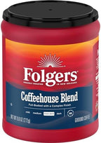 Folgers Coffeehouse Blend Medium Dark Roast Ground Coffee, 9.6 Ounces (Pack of 6)