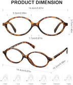 Oval Retro Blue Light Blocking Glasses for Women Men Vintage Fashion 90s Small Face Computer Screen Gaming TV Phones Anti Eyestrain & UV Glare Glasses Non-prescription