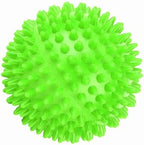 Akozon Red Spiky Fitness Massage Roller Ball - 7.5cm - Plastic Body Massage Ball for Finger Relaxation & Muscle Recovery (Large Size 9cm)