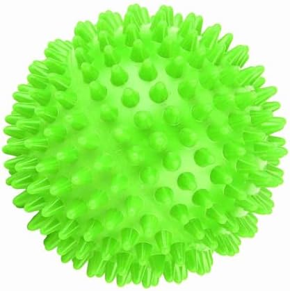 Akozon Red Spiky Fitness Massage Roller Ball - 7.5cm - Plastic Body Massage Ball for Finger Relaxation & Muscle Recovery (Large Size 9cm)