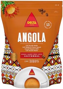 Delta Angola Ground Coffee 220gr/7.76oz – African Origin, Rich & Intense Flavor, Medium Roast, Premium Quality Portuguese Coffee