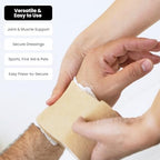 Juvale Cohesive Self-Adhering Elastic Bandage Wrap - Sprain Support & Medical Tape - Vet Wrap for Horses & Horse Leg Support - Sport Tape & Tattoo Bandage - 4 in x 5 yd, Tan, Pack of 6