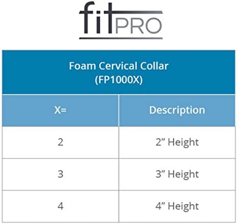 FitPro 3" Foam Cervical Collar, Amazon Exclusive Brand, White -FP10003